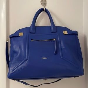 Furla Royal Blue bag with crossbody strap
